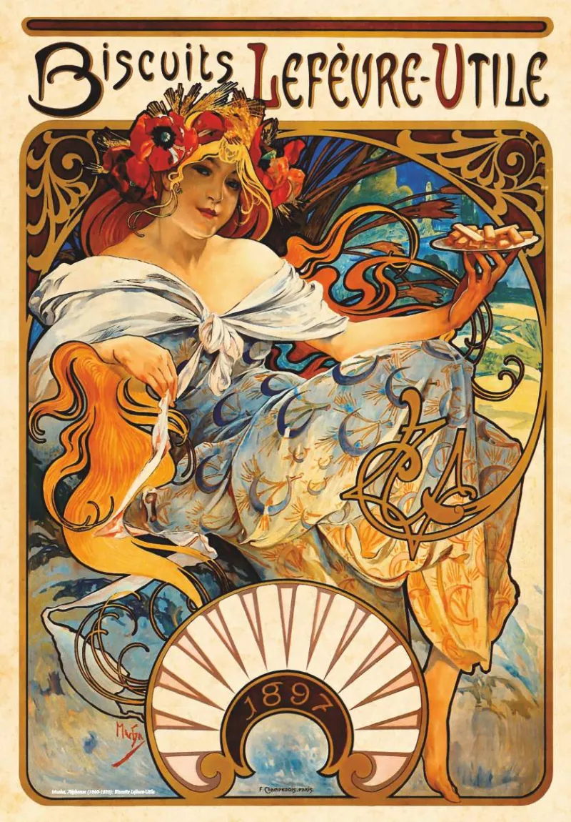 Alphonse Mucha: Biscuits Lefèvre-Utile