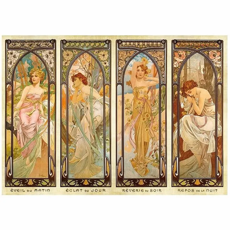 Alphonse Mucha: Die Momente des Tages