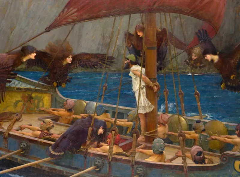 Waterhouse John William: Ulysses and the Sirens, 1891