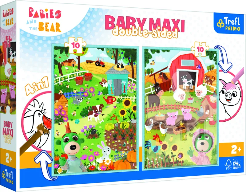2 Puzzles - Baby Maxi Puzzle - Animal Babies