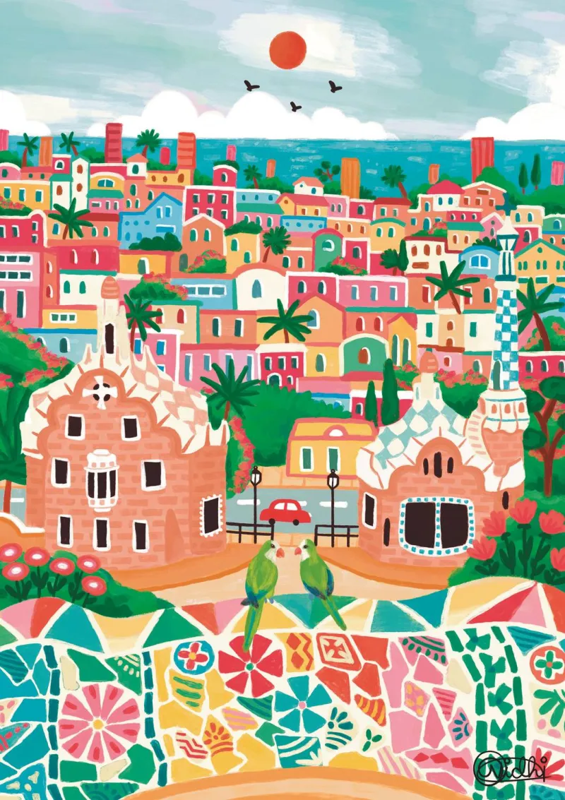 Die Kunst Der Farbe: Barcelona, Spanien