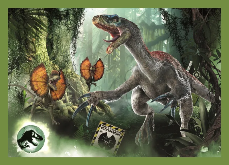 4 Puzzles - Bedrohliche Dinosaurier
