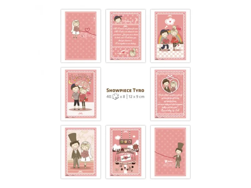 8 Puzzles 40 Teile - Puzzle aus Kunststoff - Showpiece - The Collection of Lovers' Concerto