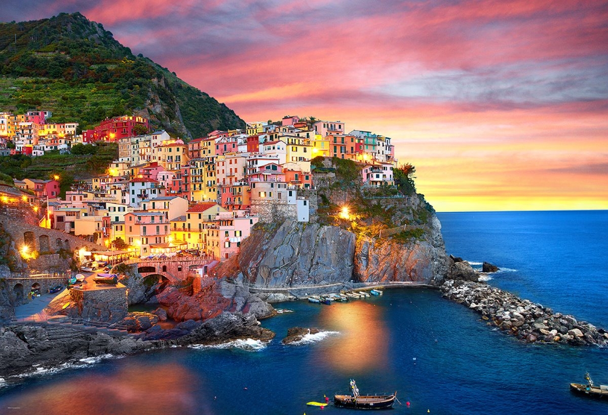 Manarola in der Dämmerung
