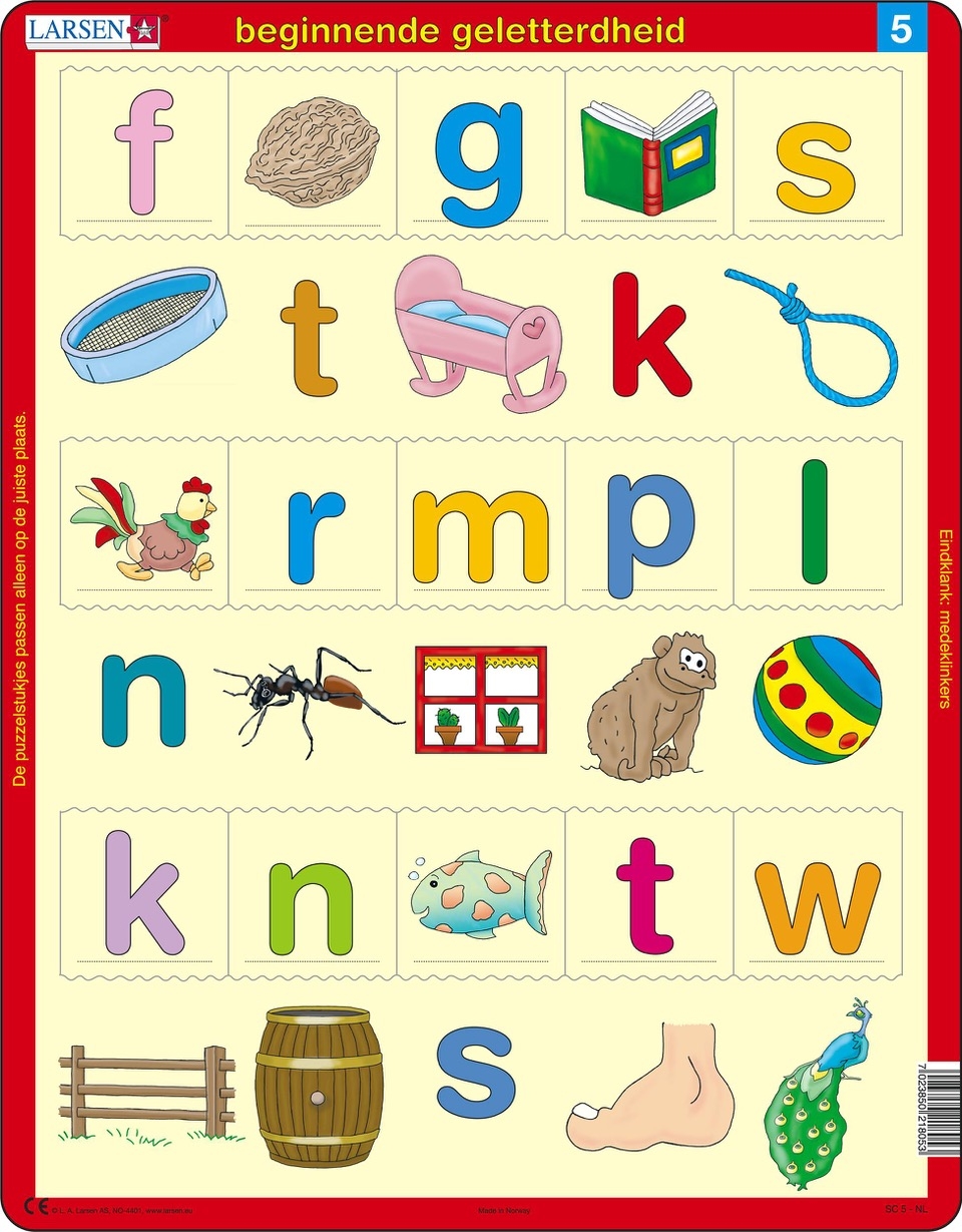 Rahmenpuzzle - Beginnende geletterdheid 5 (auf Niederländisch)