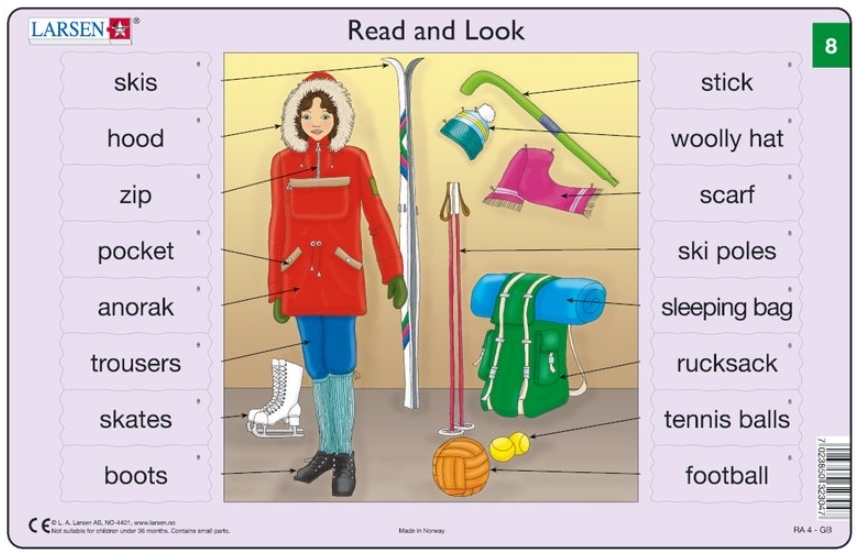 Rahmenpuzzle - Read and Look 8 (auf Englisch)