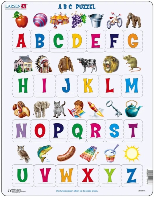 Rahmenpuzzle - ABC Puzzel (auf Niederländisch)
