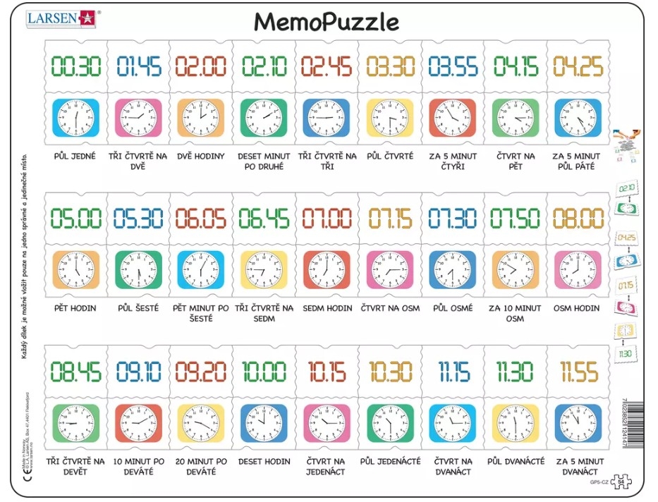 Rahmenpuzzle - MemoPuzzle (auf Tschechisch)
