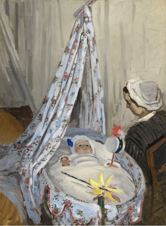 Claude Monet - Die Wiege, Camille mit dem Sohn des Künstlers Jean, 1867