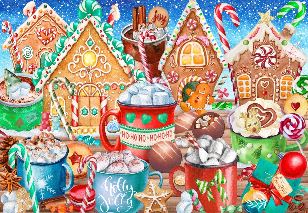 Zuckerstangen und Kakao