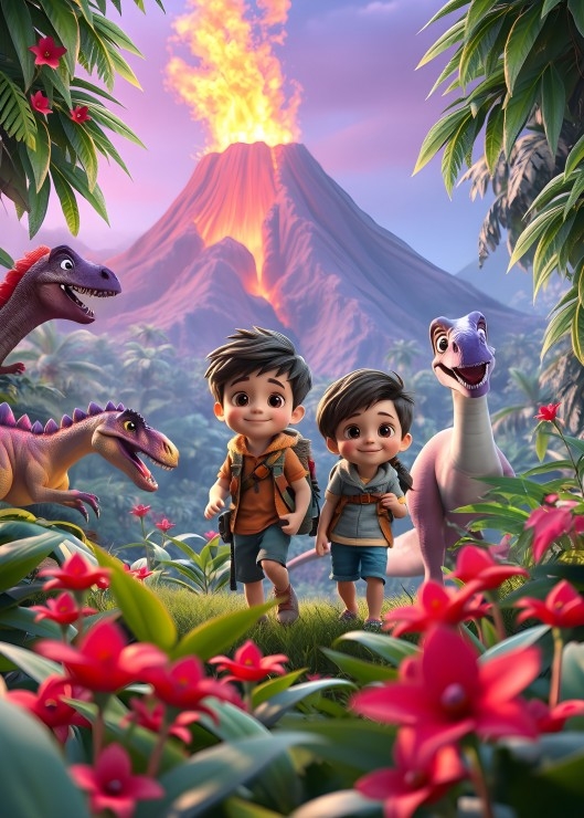 Kleine Entdecker bei den Dinosauriern