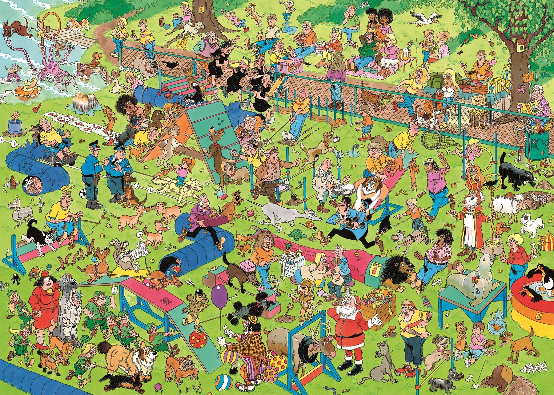 Jan van Haasteren - Hunde-Hindernislauf