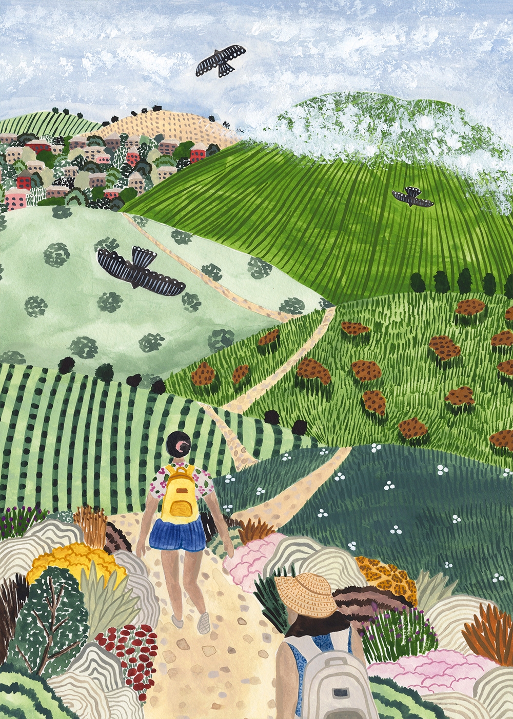 Wanderung durch die Weinberge