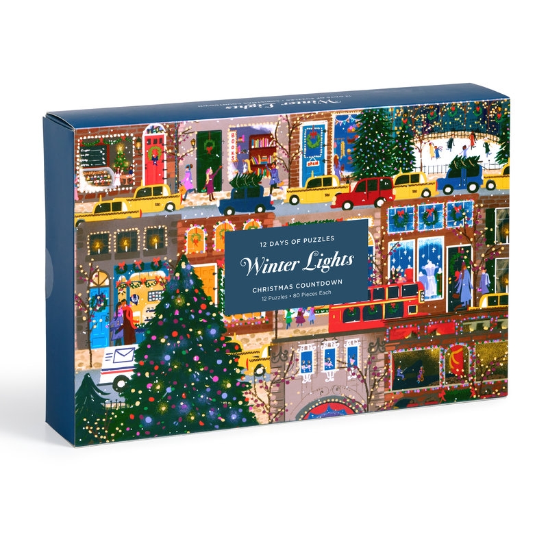 Joy Laforme – Winterlichter – 12 Tage Puzzle mit 80 Teilen – Feiertags-Countdown