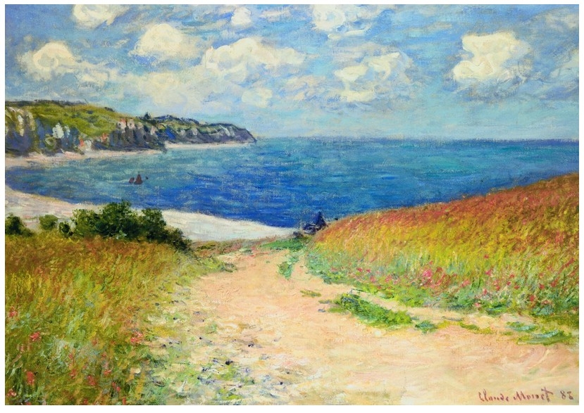 Claude Monet - Strandweg zwischen Weizenfeldern