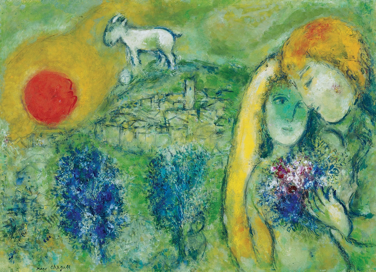 Marc Chagall - Liebende in Vence