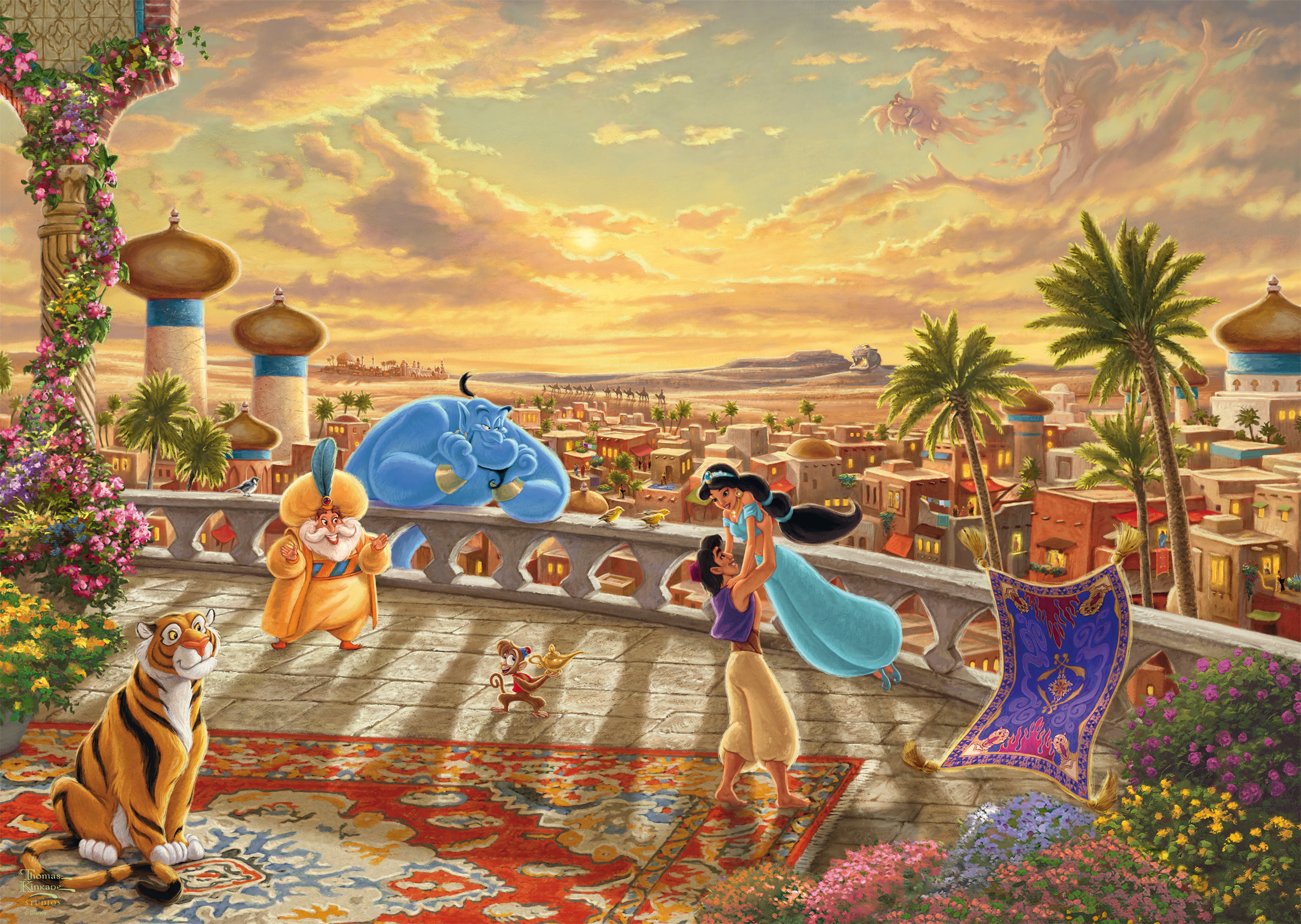 Disney - Jasmine - Tanz in der Wüste bei Sonnenuntergang
