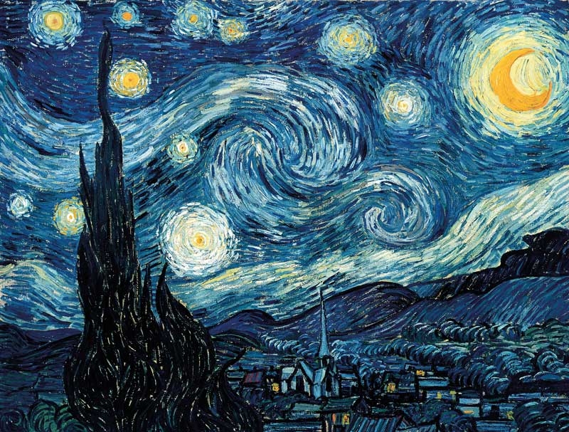 Handgeschnittenes Holzpuzzle - Van Gogh : Starry Night