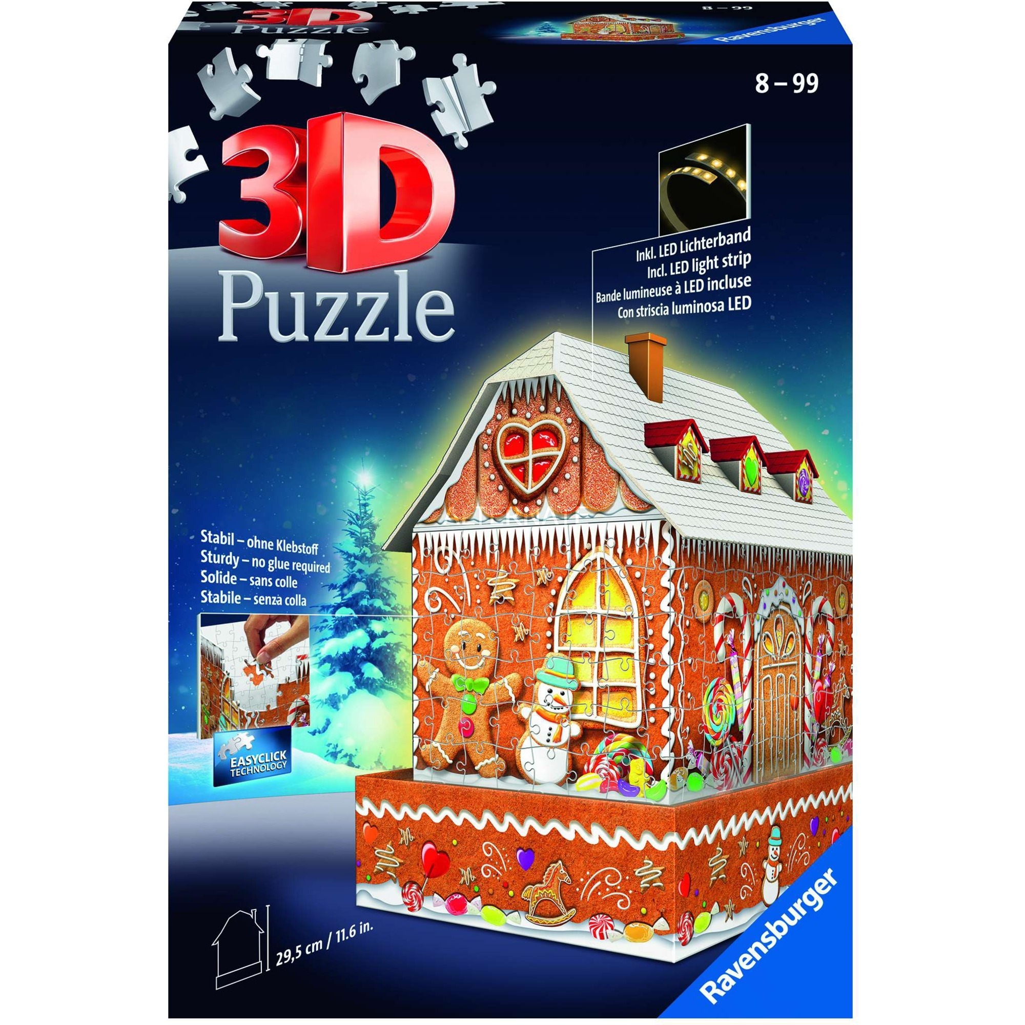 3D Puzzle mit LED - Lebkuchenhaus