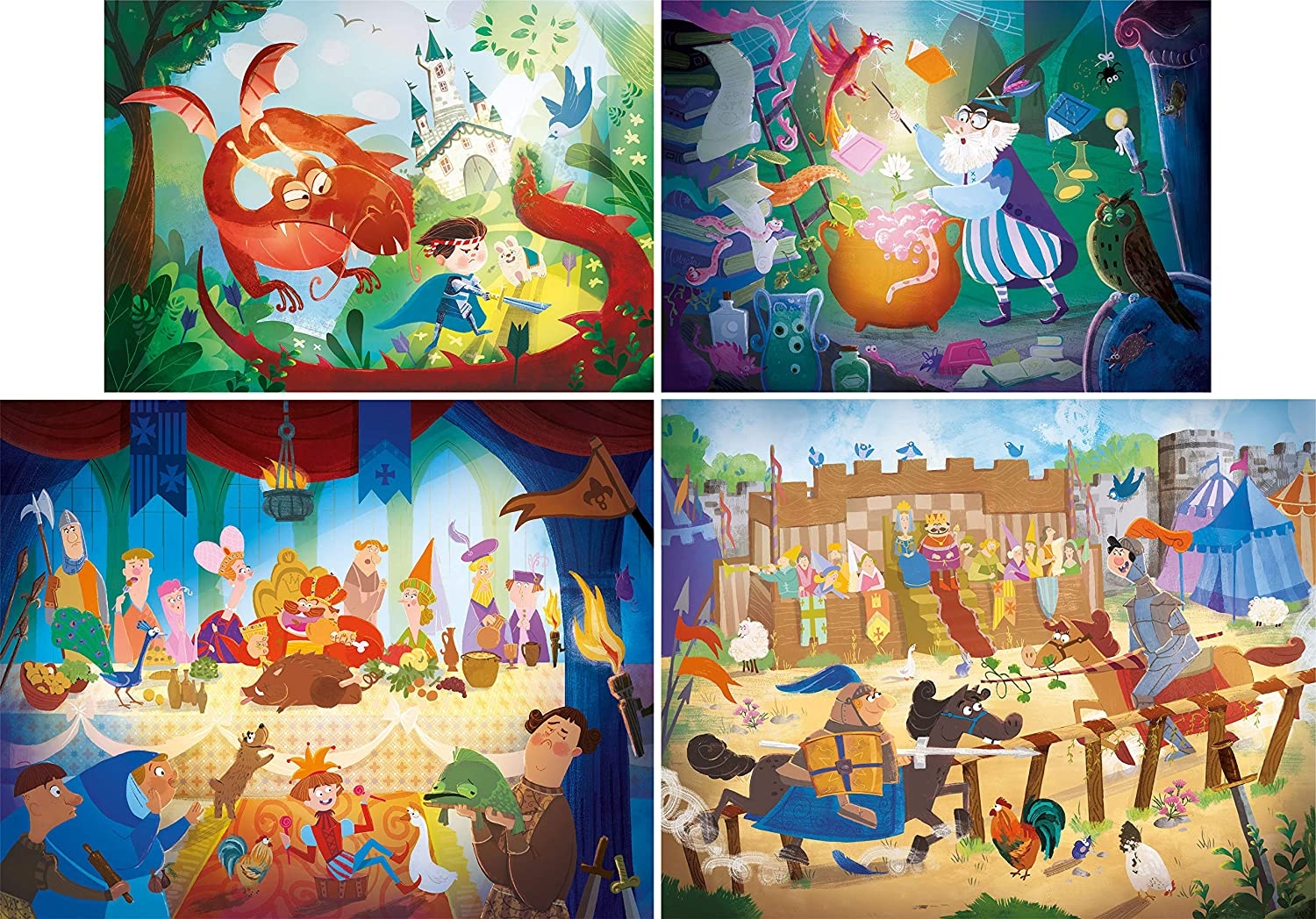 Es war einmal - 4 Progressive Puzzles (20/60/100/180 Teile)
