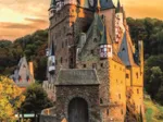 Goldene Stunde auf Schloss Eltz, Wierschem, Deutschland