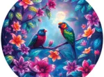 Rundes Puzzle - Les Loups Blancs