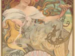 2 Puzzles - L'Art de Mucha : Rêverie, 1898 - Biscuits Lefèvre-Utile, 1896
