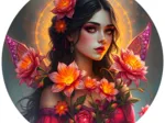 Rundes Puzzle - Mysterious Beauty