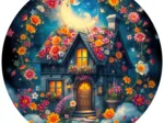 Rundes Puzzle - Le Cottage Fleuri