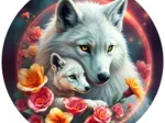 Rundes Puzzle - Les Loups Blancs