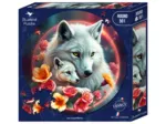 Rundes Puzzle - Les Loups Blancs