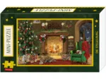 Mini-Puzzle - Festliche Weihnachten - Kamin