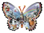 Winterschmetterling - Formpuzzle