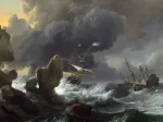Ludolf Backhuysen: Ships in Distress off a Rocky Coast, 1667