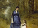 Jean-Baptiste-Camille Corot: Madame Stumpf and Her Daughter, 1872
