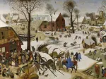 2 Puzzles - Pieter Brueghels Kunst: Niederländische Sprichwörter - Die Volkszählung zu Bethlehem