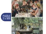 2 Puzzles - Auguste Renoirs Kunst: Frühstück der Ruderer - La Grenouillère