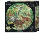 Rundes Puzzle - Tiger Cats in the Jungle