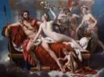 Jacques-Louis David: Mars entwaffnet durch Venus und die Grazien, 1824