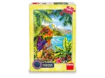 Parrot In The Jungle  - Puzzle Neon