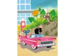 Mini-Puzzle - Der kleine Maulwurf : Rosa Auto