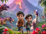 Kleine Entdecker bei den Dinosauriern