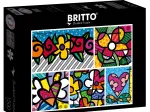 Romero Britto - Collage: Hearts and Flowers