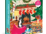 Freunde am Kamin – 1000-teiliges Puzzle in einer Quadratischen Box