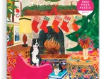 Freunde am Kamin – 1000-teiliges Puzzle in einer Quadratischen Box