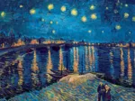 Van Gogh Vincent - Sternennacht über der Rhône, 1888