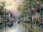 Thomas Kinkade: Morgen in der kleinen Stadt