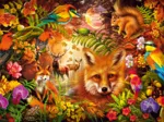 Federn, Pelze und Blumen