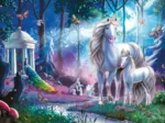 Einhornstute mit Fohlen