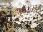 Handgeschnittenes Holzpuzzle - Le Dénombrement De Bethléem, Pieter Bruegel le Jeune
